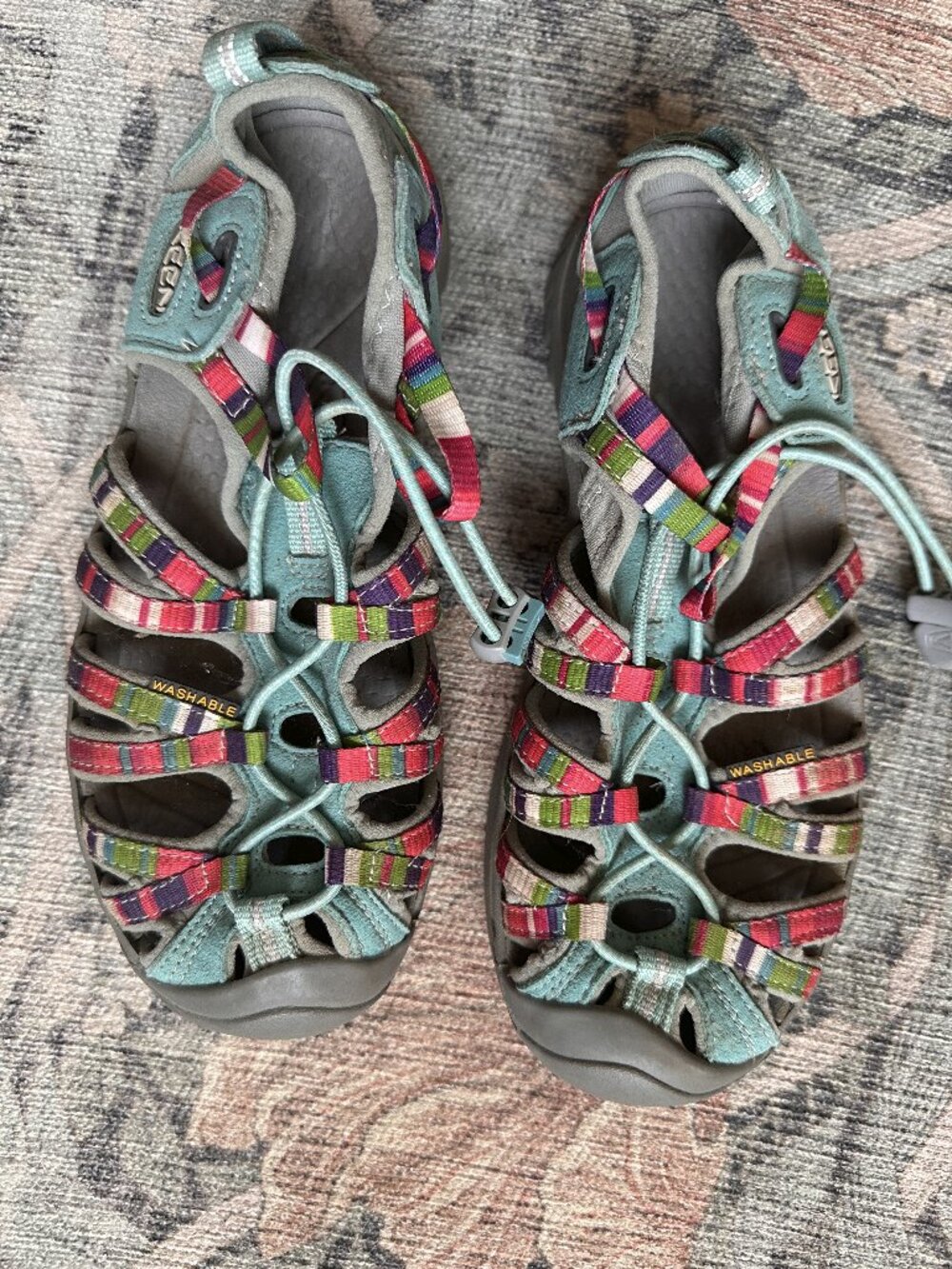 KEEN Whisper Sandals Youth Size 4 Blue Waterproof Closed Toe Hiking Shoes